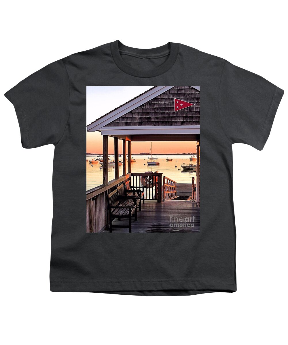 Sunrise Youth T-Shirt featuring the photograph Launch Shack Sunrise by Janice Drew