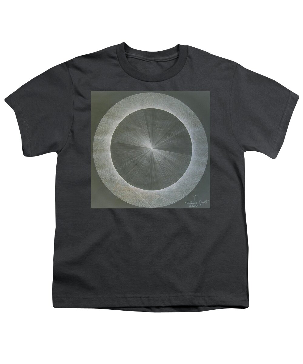 Light Youth T-Shirt featuring the drawing Light is Pi The shape of Pi by Jason Padgett