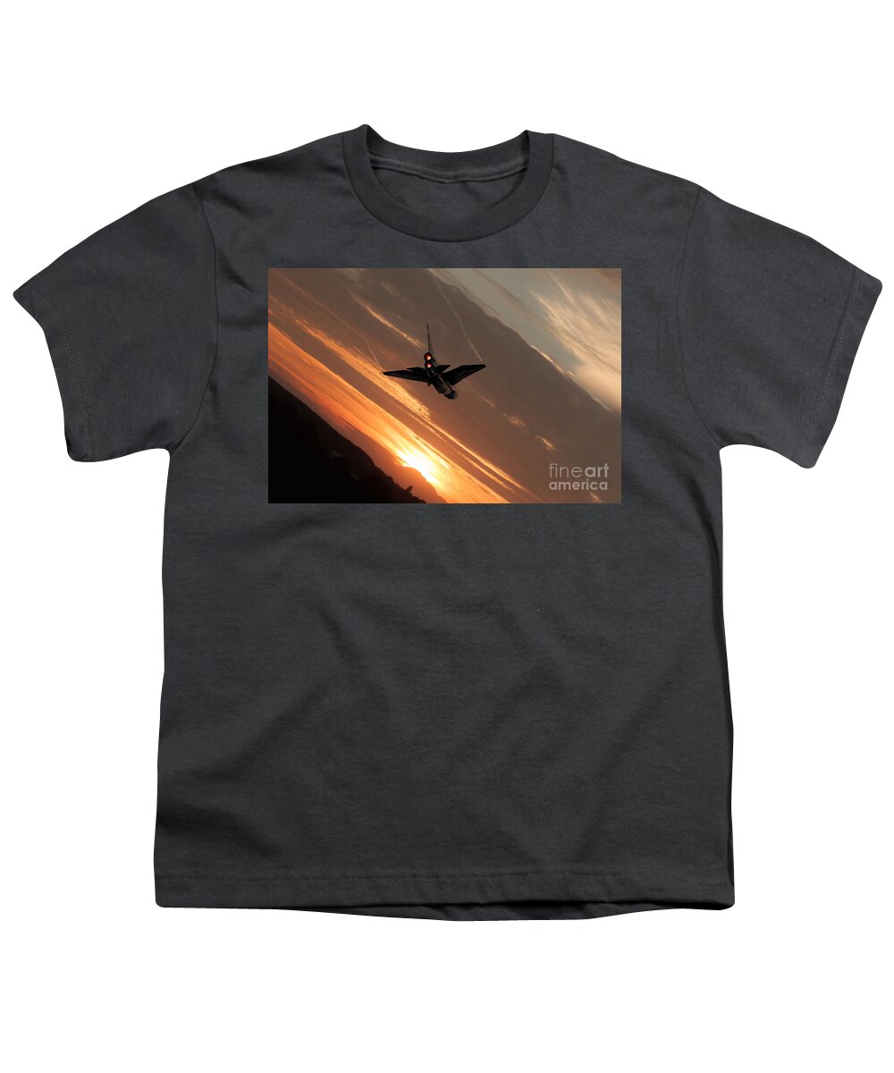 Lightning Youth T-Shirt featuring the digital art Lightning Low Pass by Airpower Art