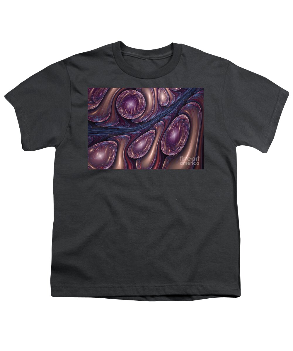 Gem Youth T-Shirt featuring the digital art Liguid amethyst by Martin Capek