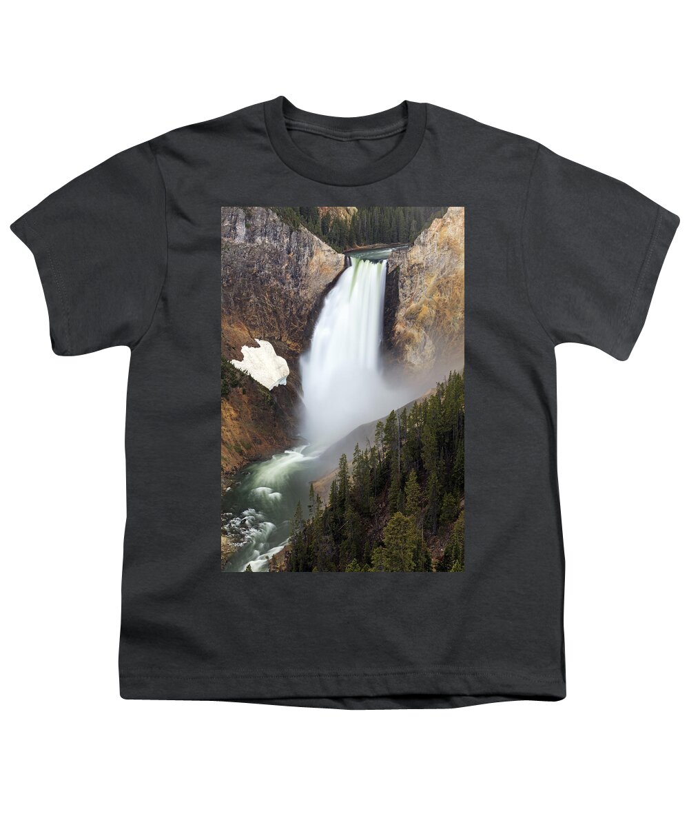 530458 Youth T-Shirt featuring the photograph Lower Falls In Grand Canyon Of by Duncan Usher