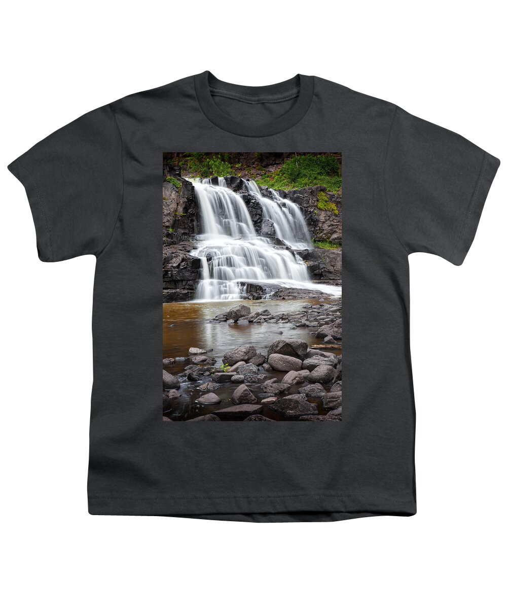Art Youth T-Shirt featuring the photograph Lower Gooseberry Falls by Randall Nyhof