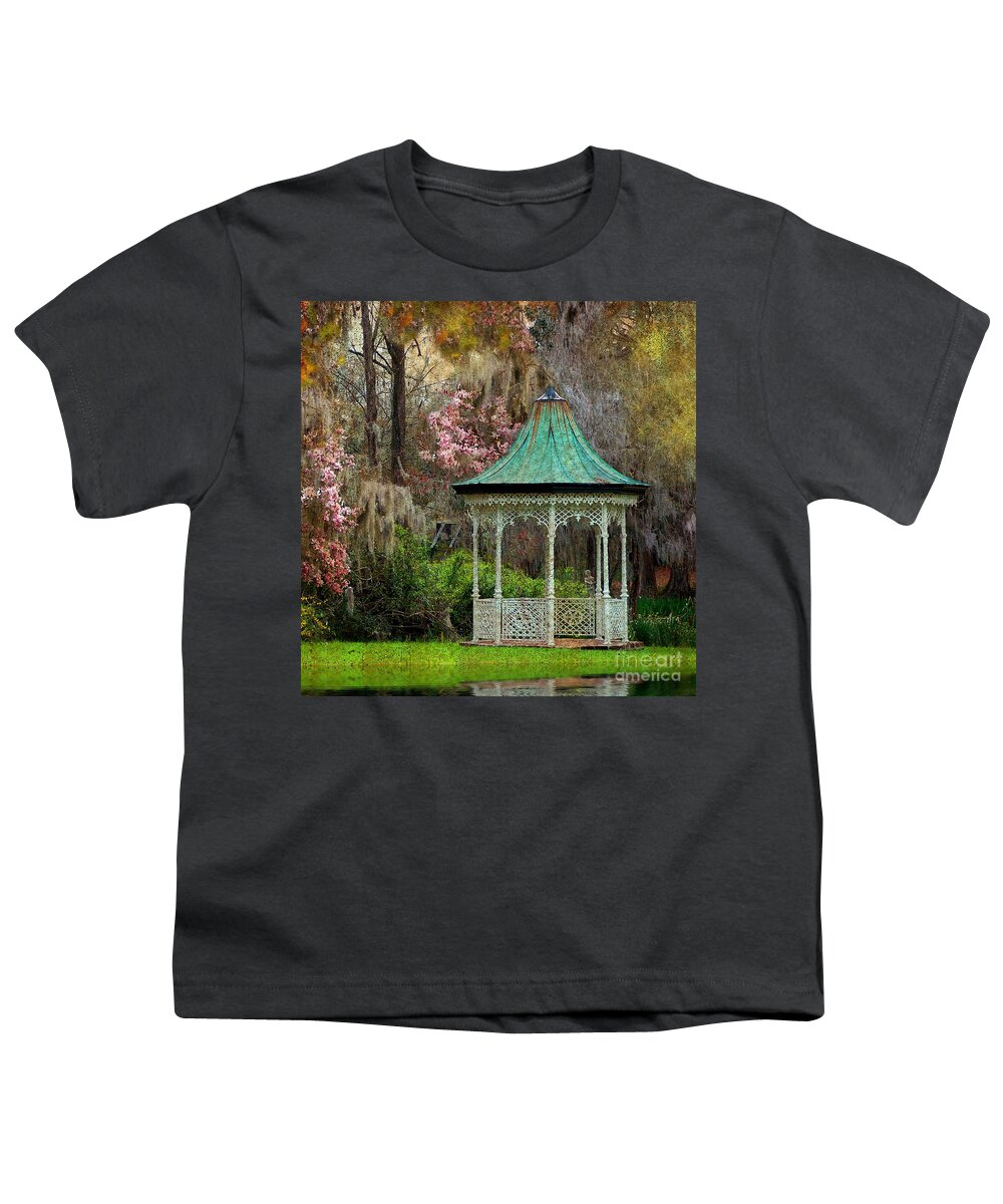 Throw Pillows Youth T-Shirt featuring the photograph Magnolia Garden Throw Pillow by Kathy Baccari