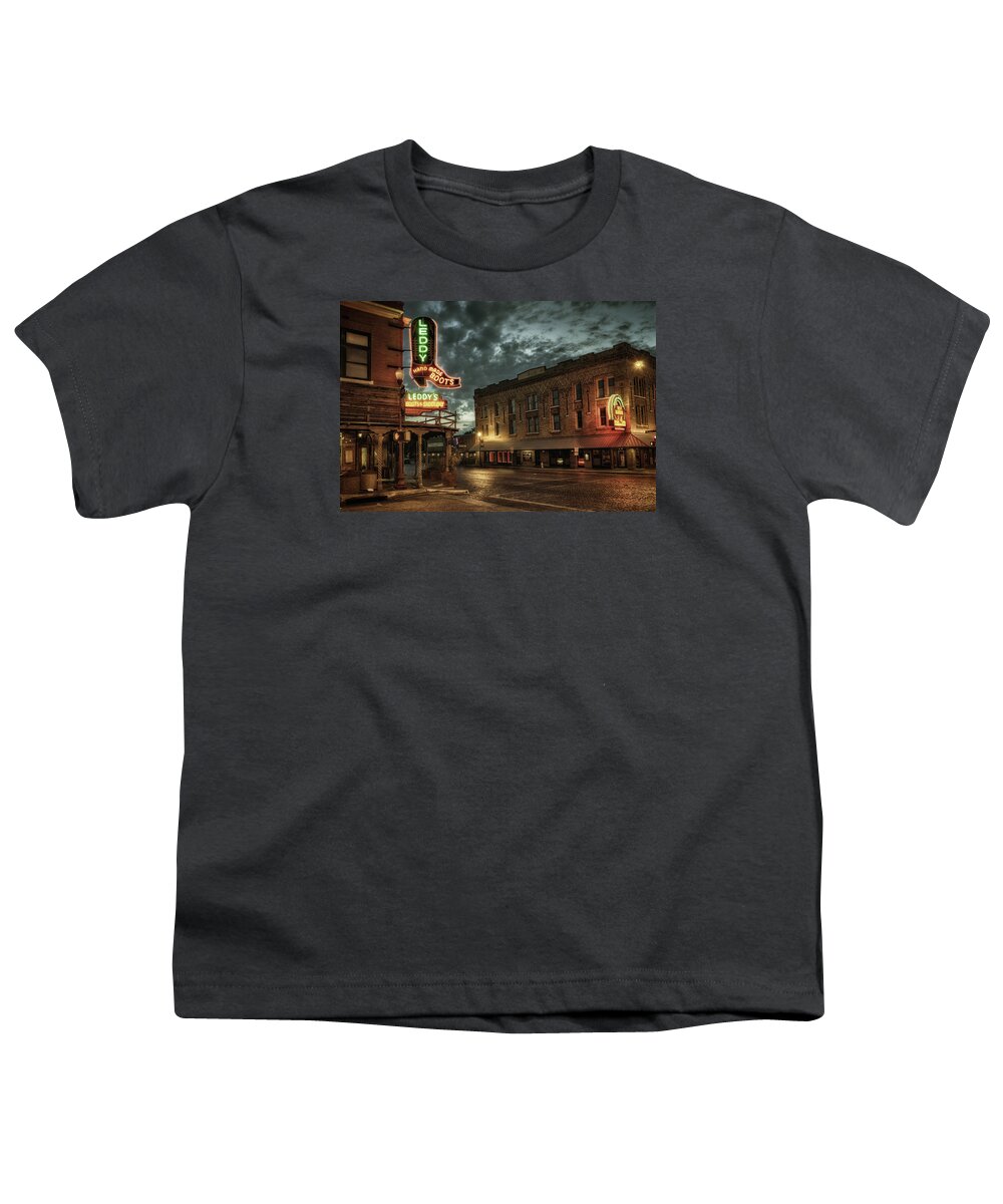  Fort Worth Youth T-Shirt featuring the photograph Main and Exchange by Joan Carroll