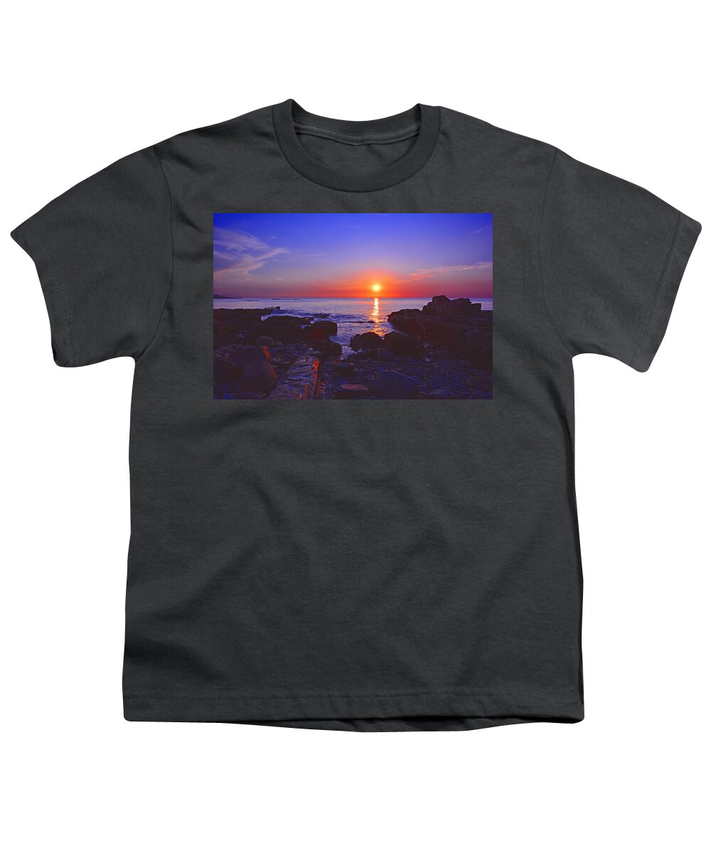 Maine Coast Sunrise Youth T-Shirt featuring the photograph Maine Coast Sunrise by Raymond Salani III