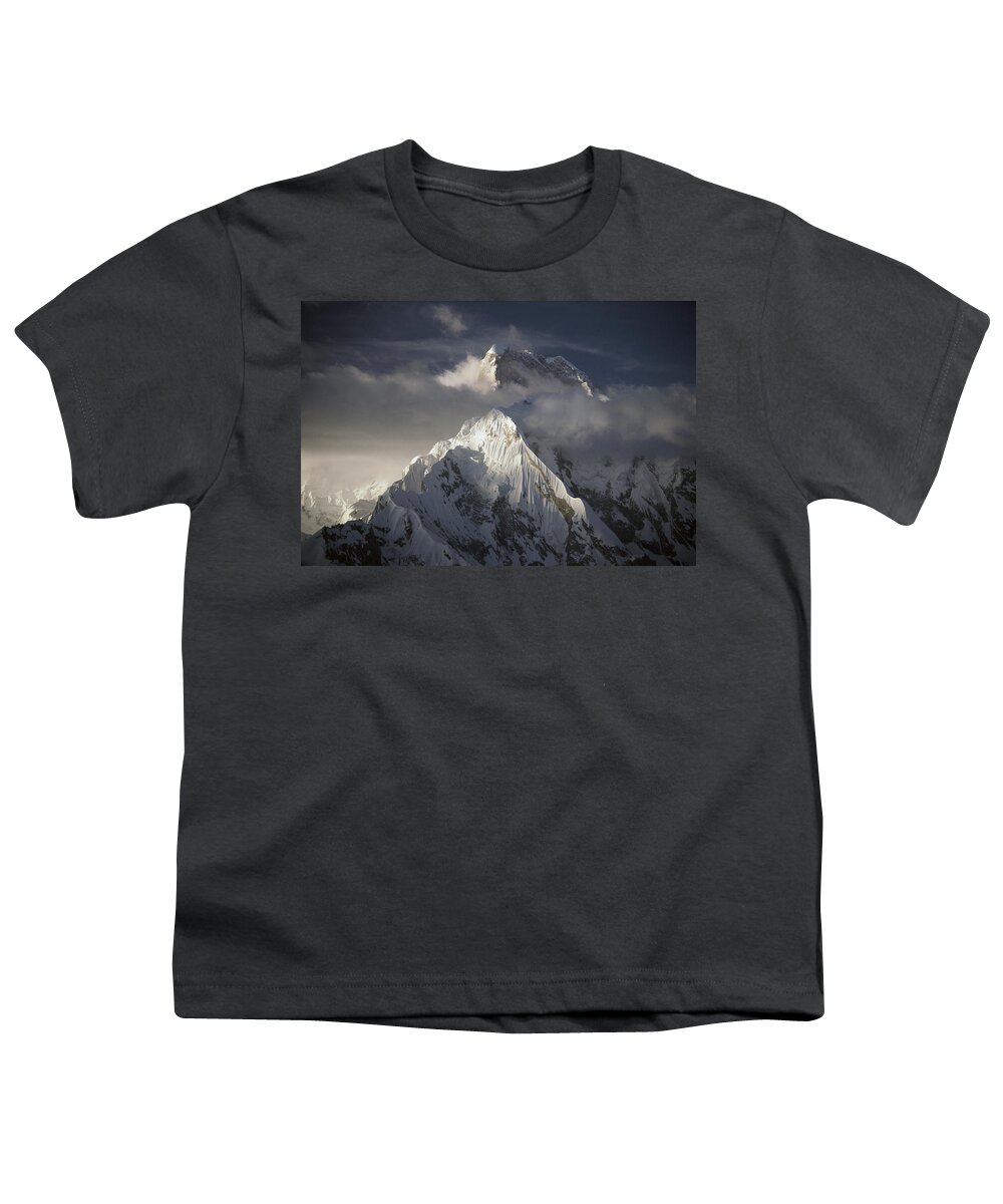 Feb0514 Youth T-Shirt featuring the photograph Masherbrum K1 Karakoram Mts Pakistan by Ned Norton