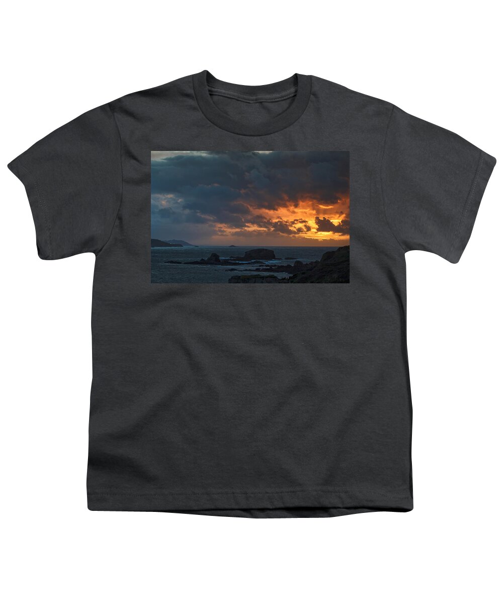 Seascape Youth T-Shirt featuring the photograph Mirandas Islands Galicia Spain by Pablo Avanzini