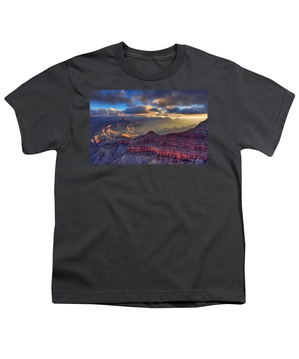 Grand Canyon Youth T-Shirt featuring the photograph Morning Light by Beth Sargent