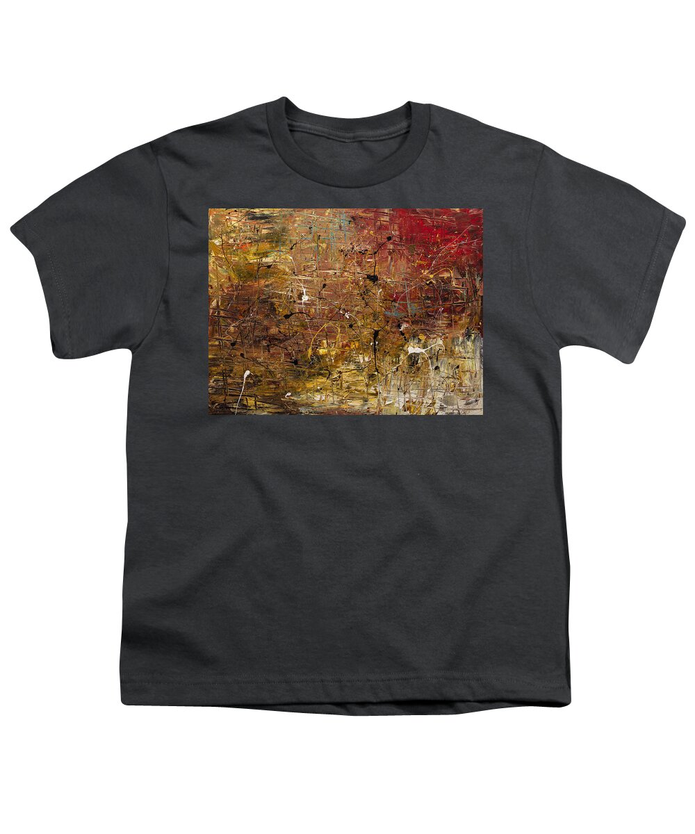 Abstract Art Youth T-Shirt featuring the painting Mother Lode by Carmen Guedez