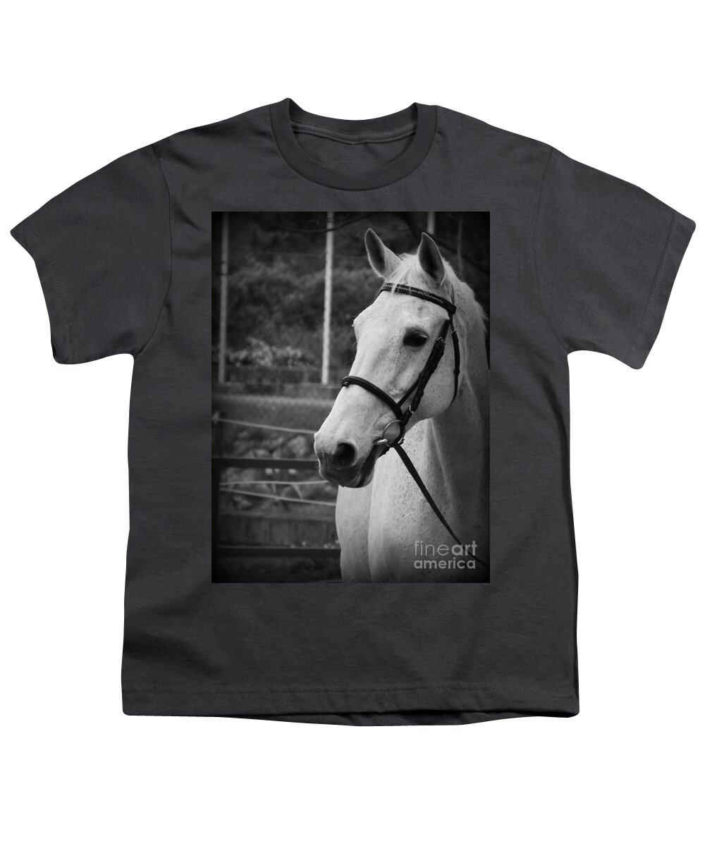 Horses Youth T-Shirt featuring the photograph My best Friend by Clare Bevan