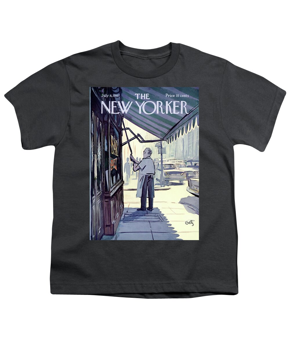 Small Business Owners Youth T-Shirt featuring the painting New Yorker July 8th, 1967 by Arthur Getz