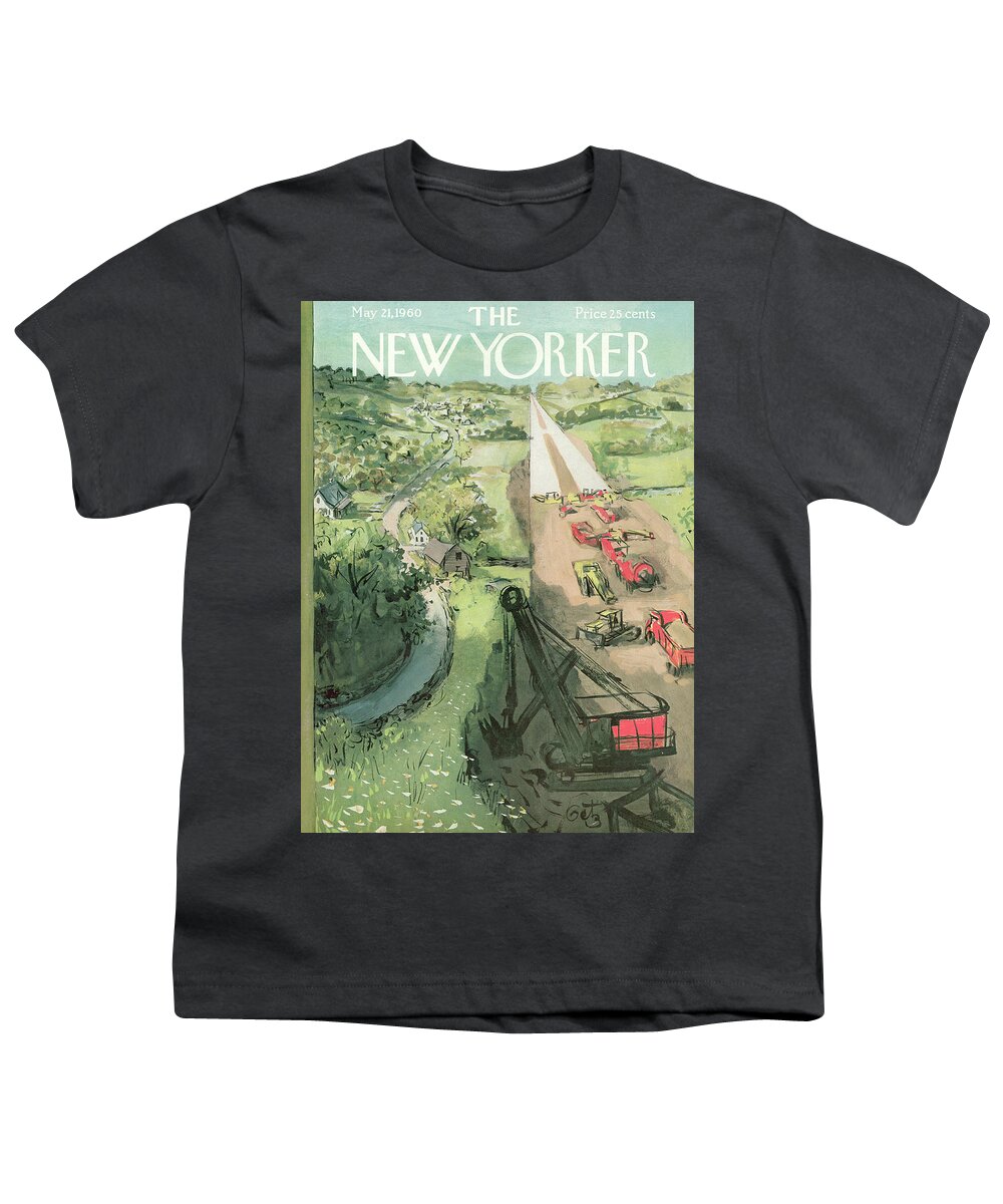 Arthur Getz Agt Youth T-Shirt featuring the painting New Yorker May 21st, 1960 by Arthur Getz