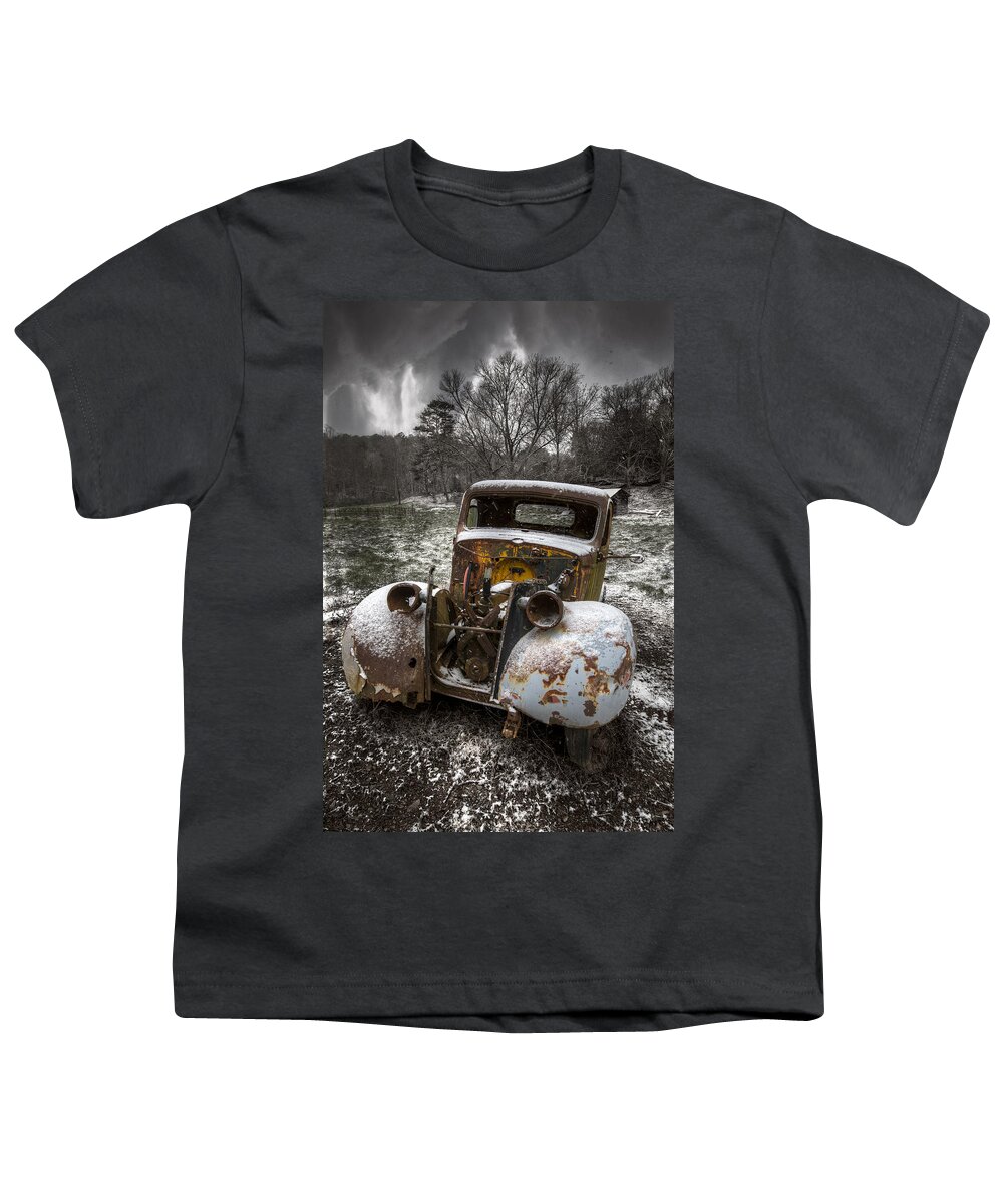 In Youth T-Shirt featuring the photograph Old Truck in the Smokies by Debra and Dave Vanderlaan