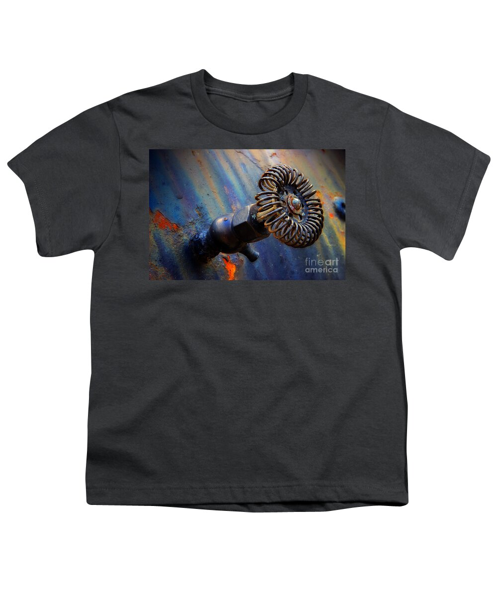 Steam Valve Shutoff Youth T-Shirt featuring the photograph On Or Off by Michael Eingle
