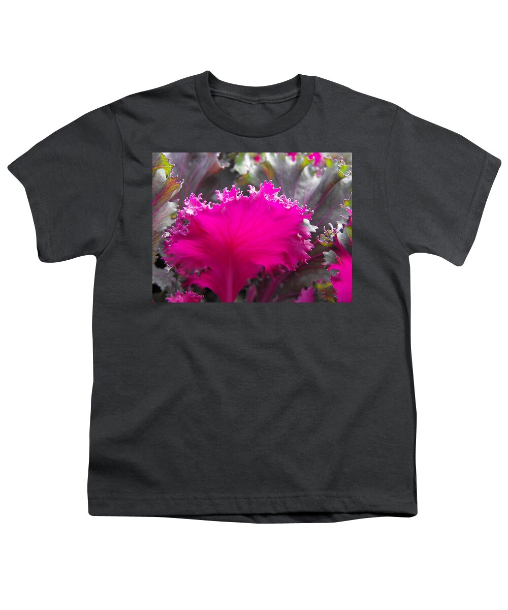 Floral Youth T-Shirt featuring the photograph Ornamental Cabbage by Kae Cheatham