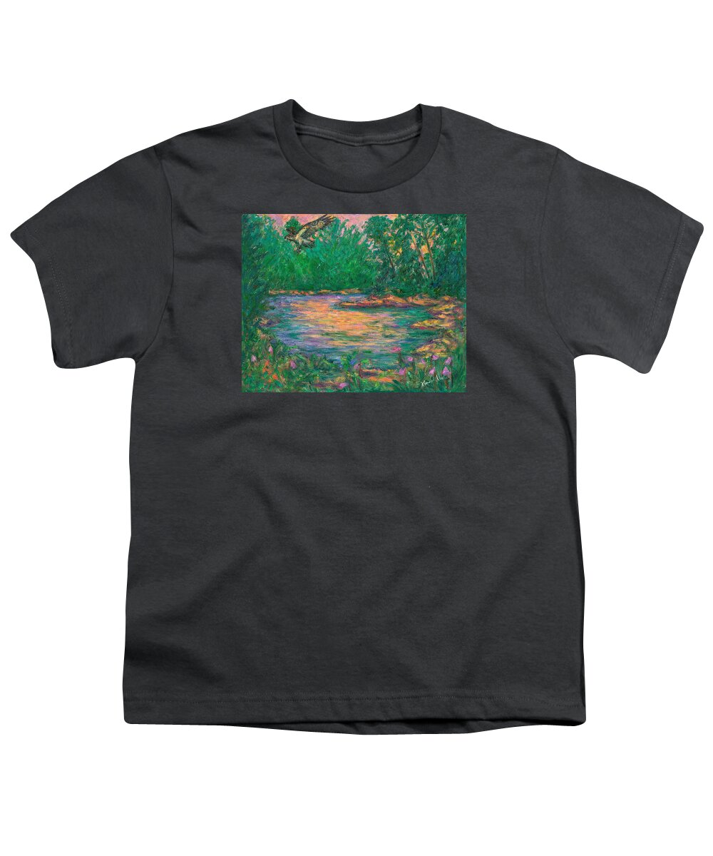 Kendall Kessler Youth T-Shirt featuring the painting Osprey Evening by Kendall Kessler