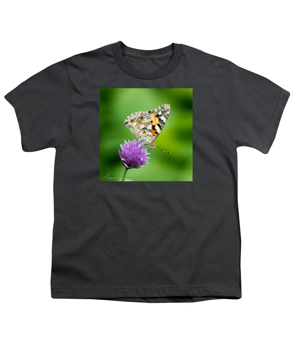 Painted Lady Youth T-Shirt featuring the photograph Painted Lady by Torbjorn Swenelius