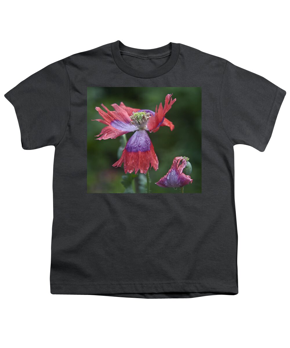 Poppy Youth T-Shirt featuring the photograph Pardon My Petal by Theresa Tahara
