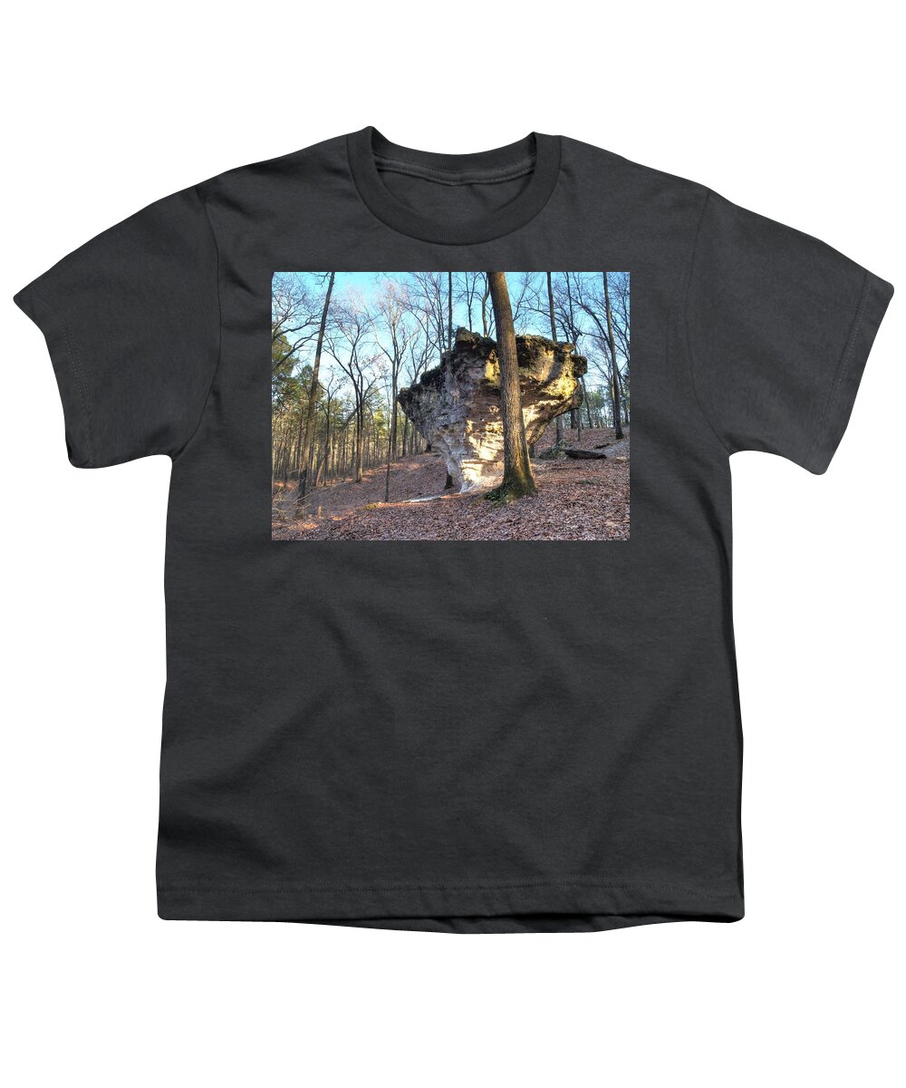 Peach Youth T-Shirt featuring the photograph Peach Tree Rock-2 by Charles Hite