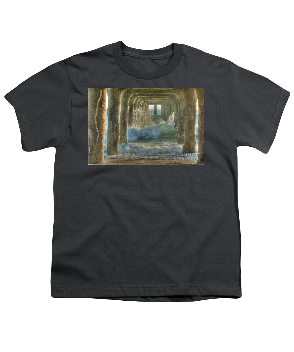 Pier Youth T-Shirt featuring the photograph Pier Arches by Richard Omura