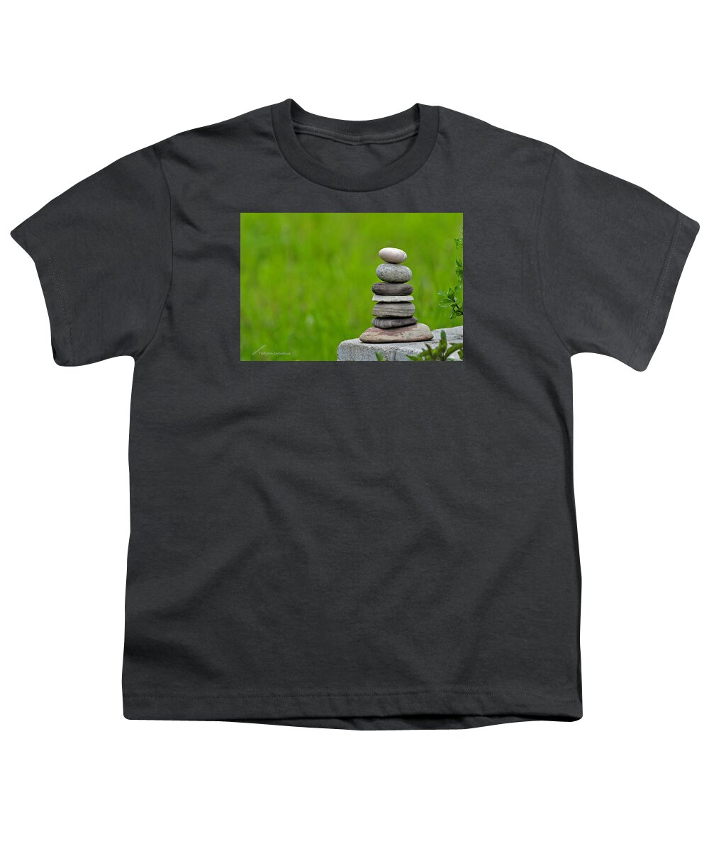 Piled Stones Youth T-Shirt featuring the photograph Piled Stones by Torbjorn Swenelius