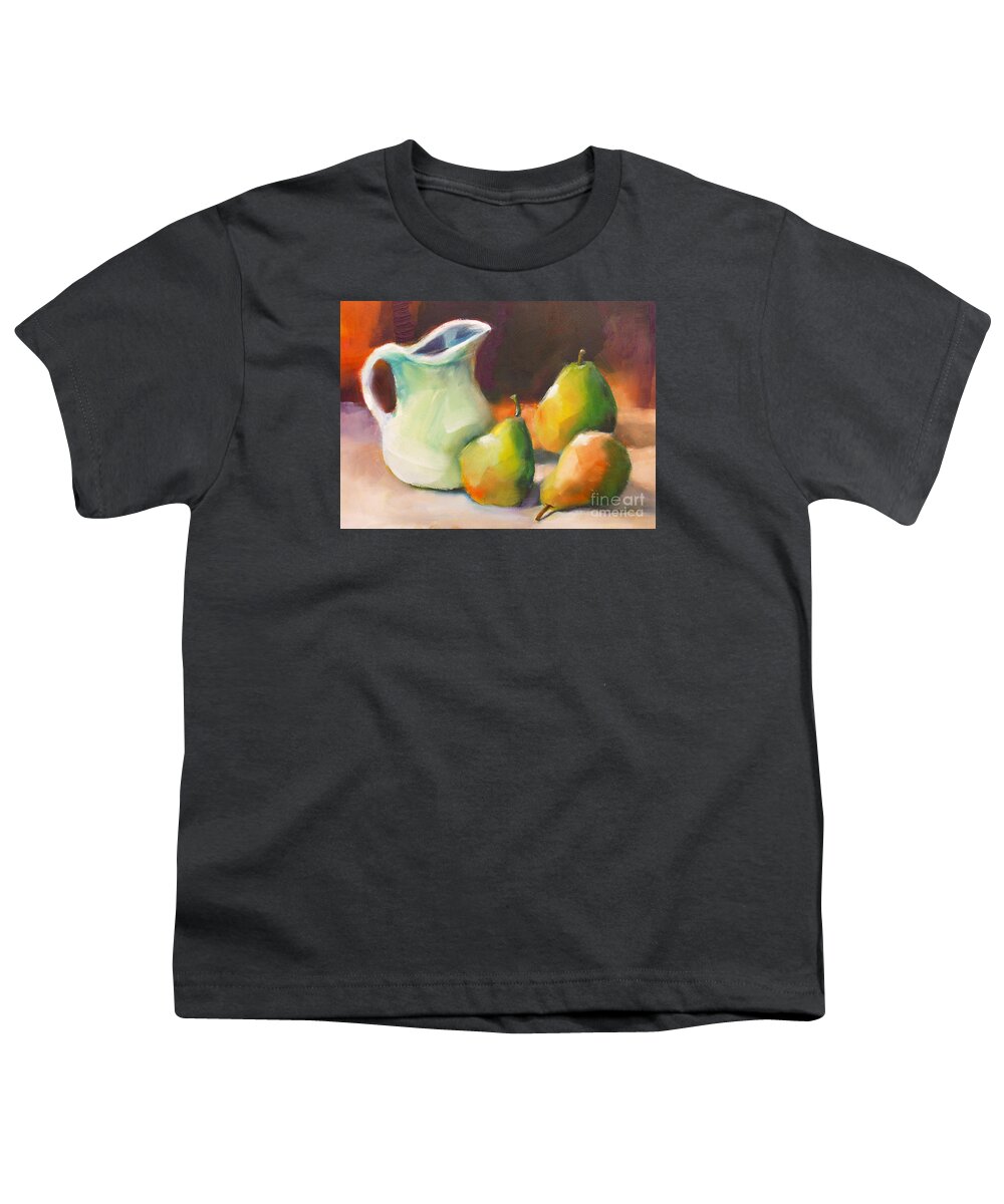 Still Life Youth T-Shirt featuring the painting Pitcher and Pears by Michelle Abrams