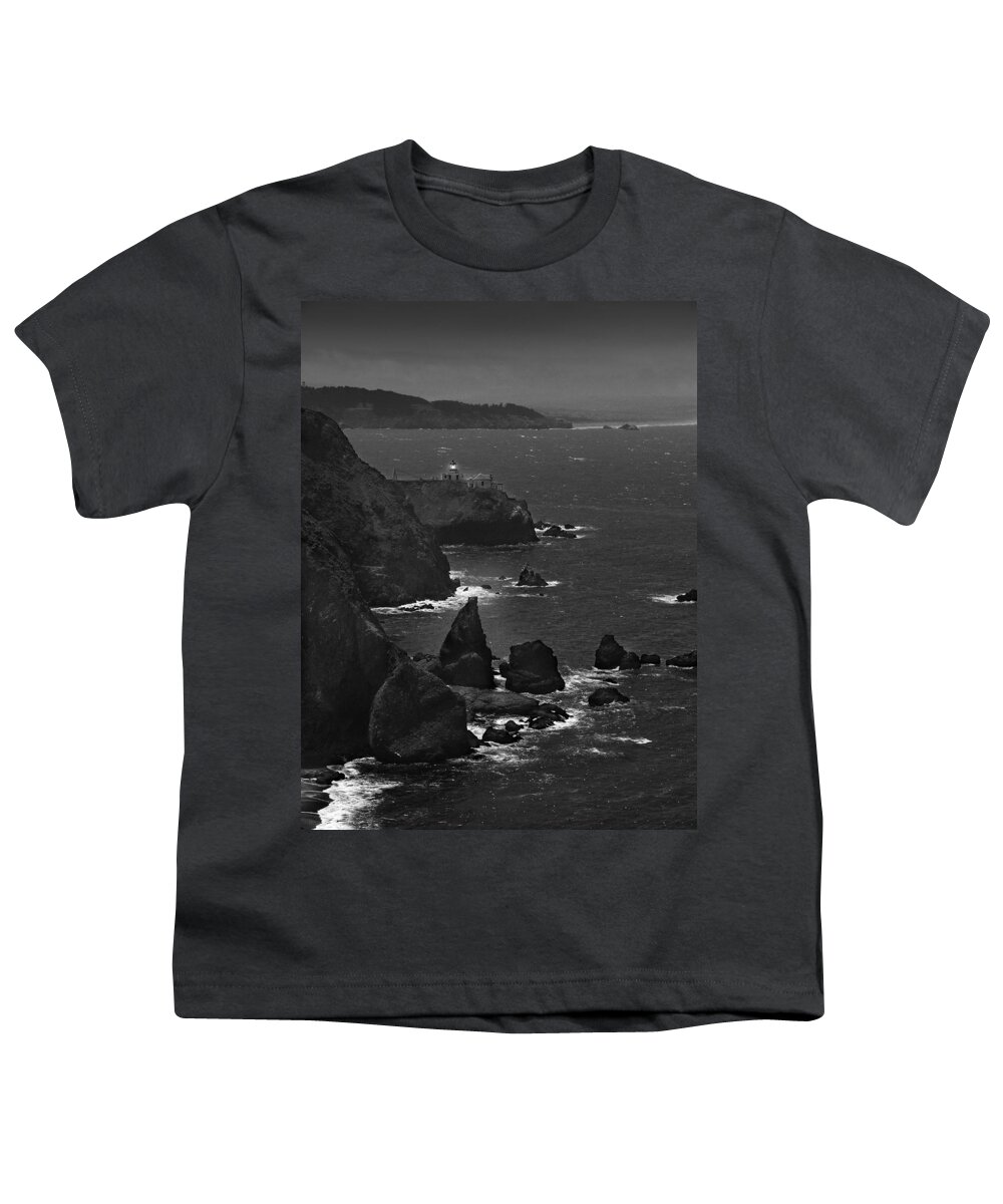 Point Bonita Lighthouse Youth T-Shirt featuring the photograph Point Bonita Light by Mike McGlothlen