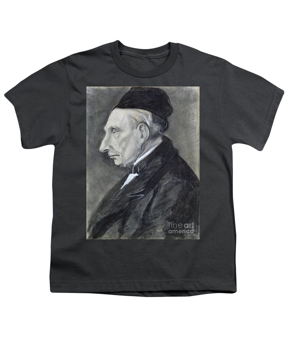 Drawing Youth T-Shirt featuring the drawing Portrait of the Artists Grandfather by Vincent Van Gogh