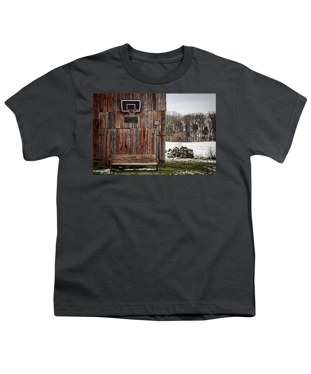 Tobacco Youth T-Shirt featuring the photograph Pray for Basketball by Heather Applegate