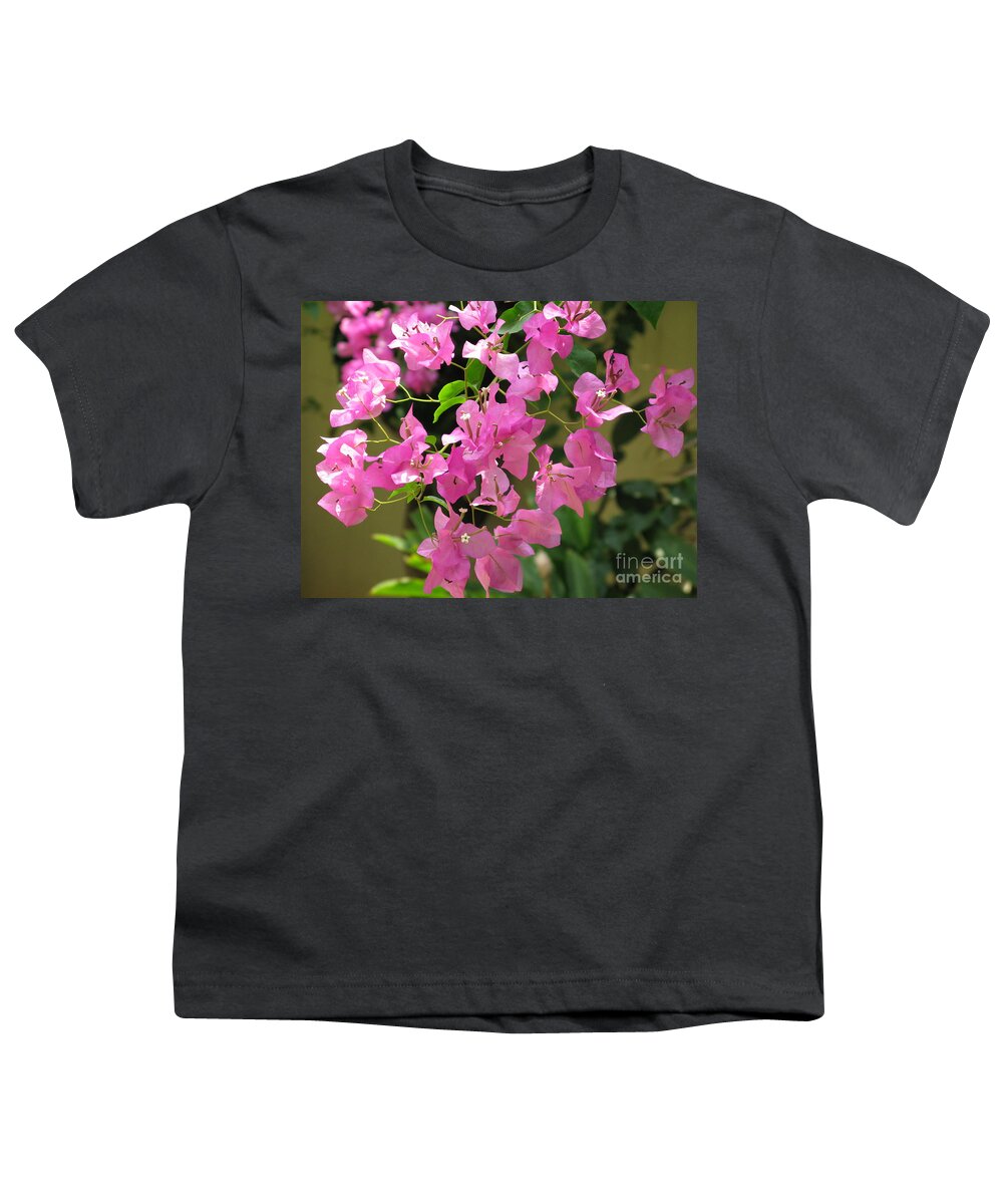 Bougainvillea Youth T-Shirt featuring the photograph Pretty in Pink by Mini Arora