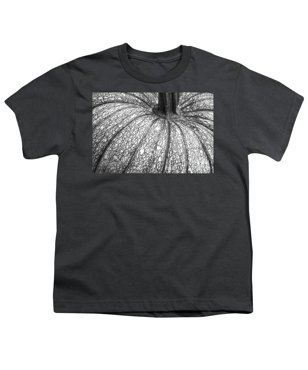 Pumpkin Youth T-Shirt featuring the photograph Pumpkin Pumpkin Black and White by James BO Insogna