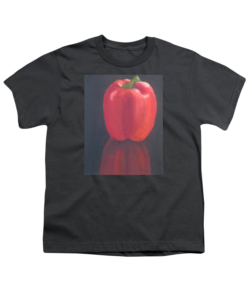 Still Life Youth T-Shirt featuring the painting Red Pepper by Maria Hunt