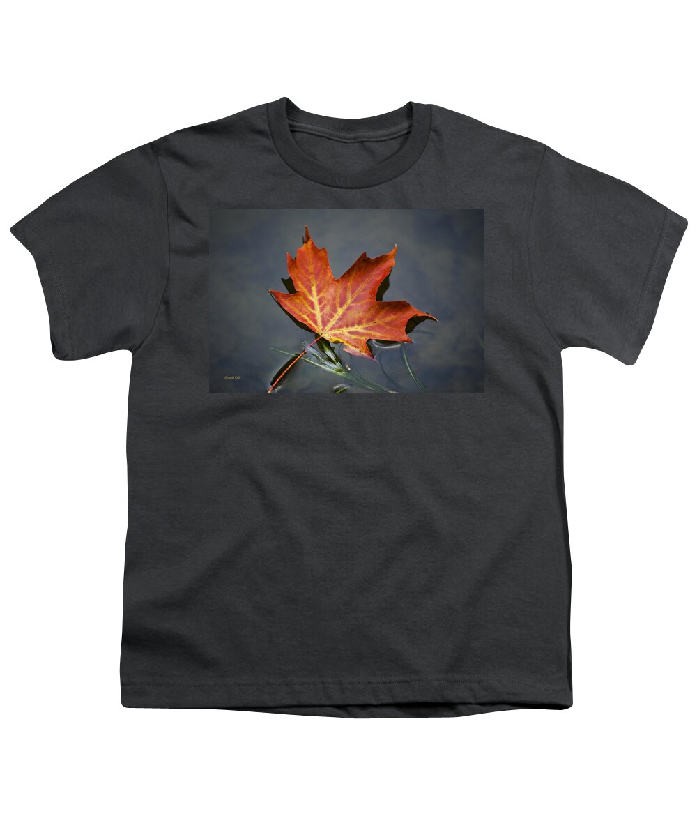 Leaf Youth T-Shirt featuring the photograph Red Sugar Maple Leaf by Christina Rollo