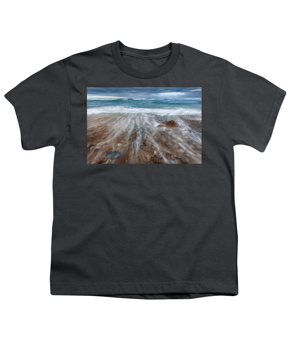 Seascape Youth T-Shirt featuring the photograph Rip Tide by Bill Wakeley