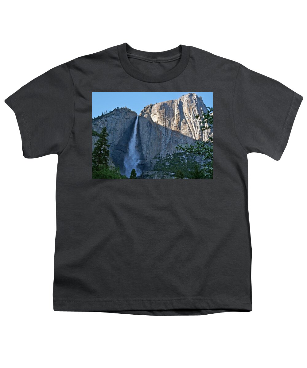 Yosemite Youth T-Shirt featuring the photograph Rising Sun At Upper Yosemite Falls by Michele Myers