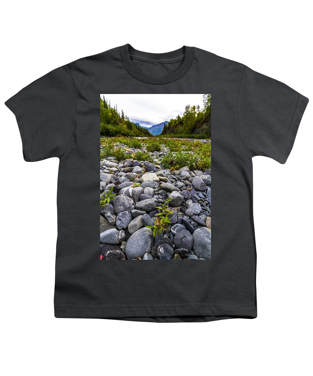 Landscape Youth T-Shirt featuring the photograph River Side by Kyle Lavey