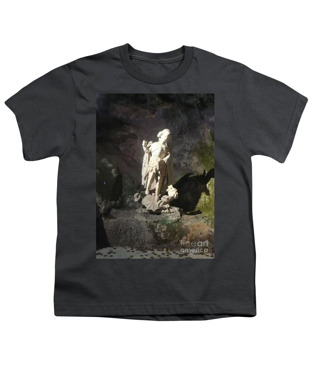 Obelisk Youth T-Shirt featuring the photograph San Michael's Statue by Archangelus Gallery