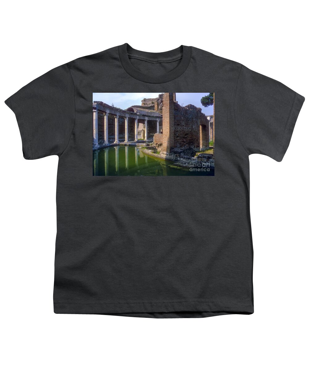 Tivoli Youth T-Shirt featuring the photograph Second Century Villa of Emperor Hadrian by Bob Phillips