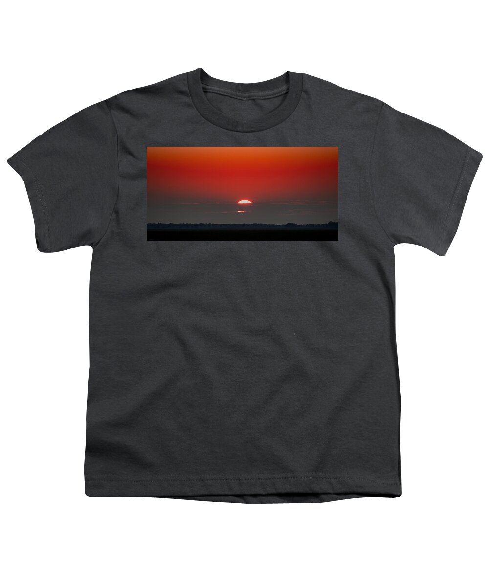 Fire Youth T-Shirt featuring the photograph September Sky by Rebecca Davis