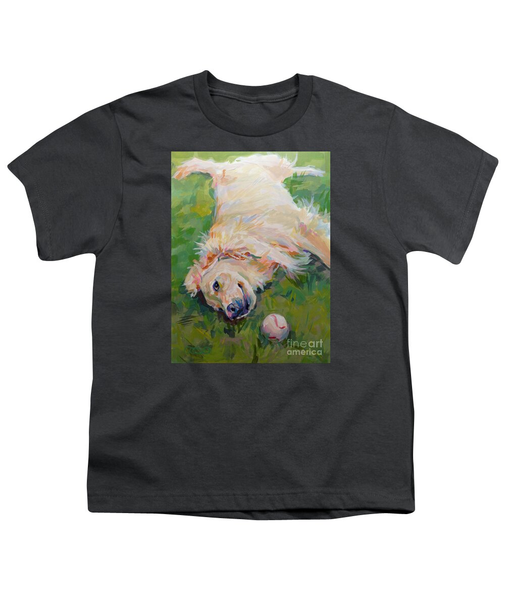 Golden Youth T-Shirt featuring the painting Seventh Inning Stretch by Kimberly Santini