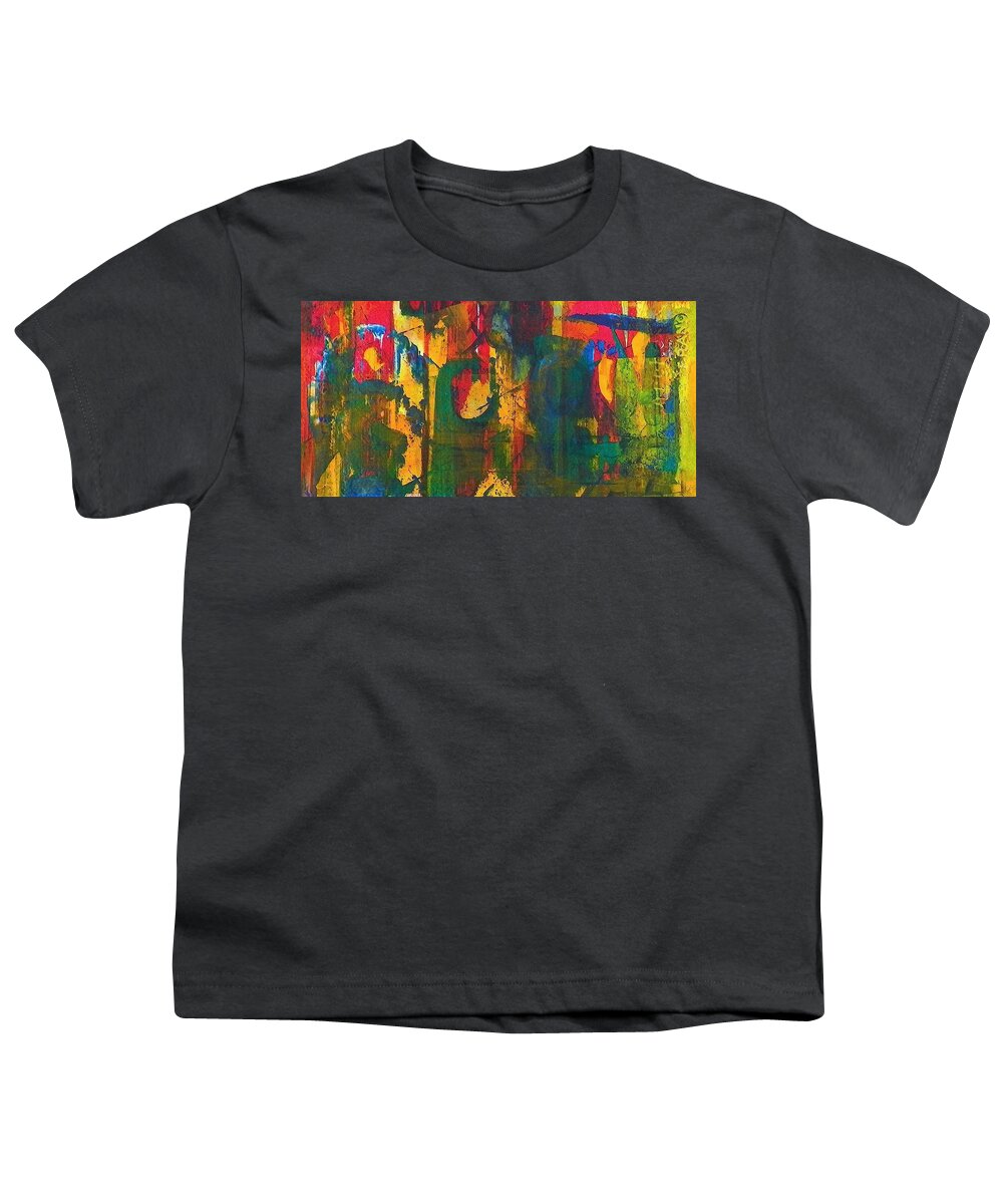 Sisters Youth T-Shirt featuring the painting Sisters by Anna Ruzsan