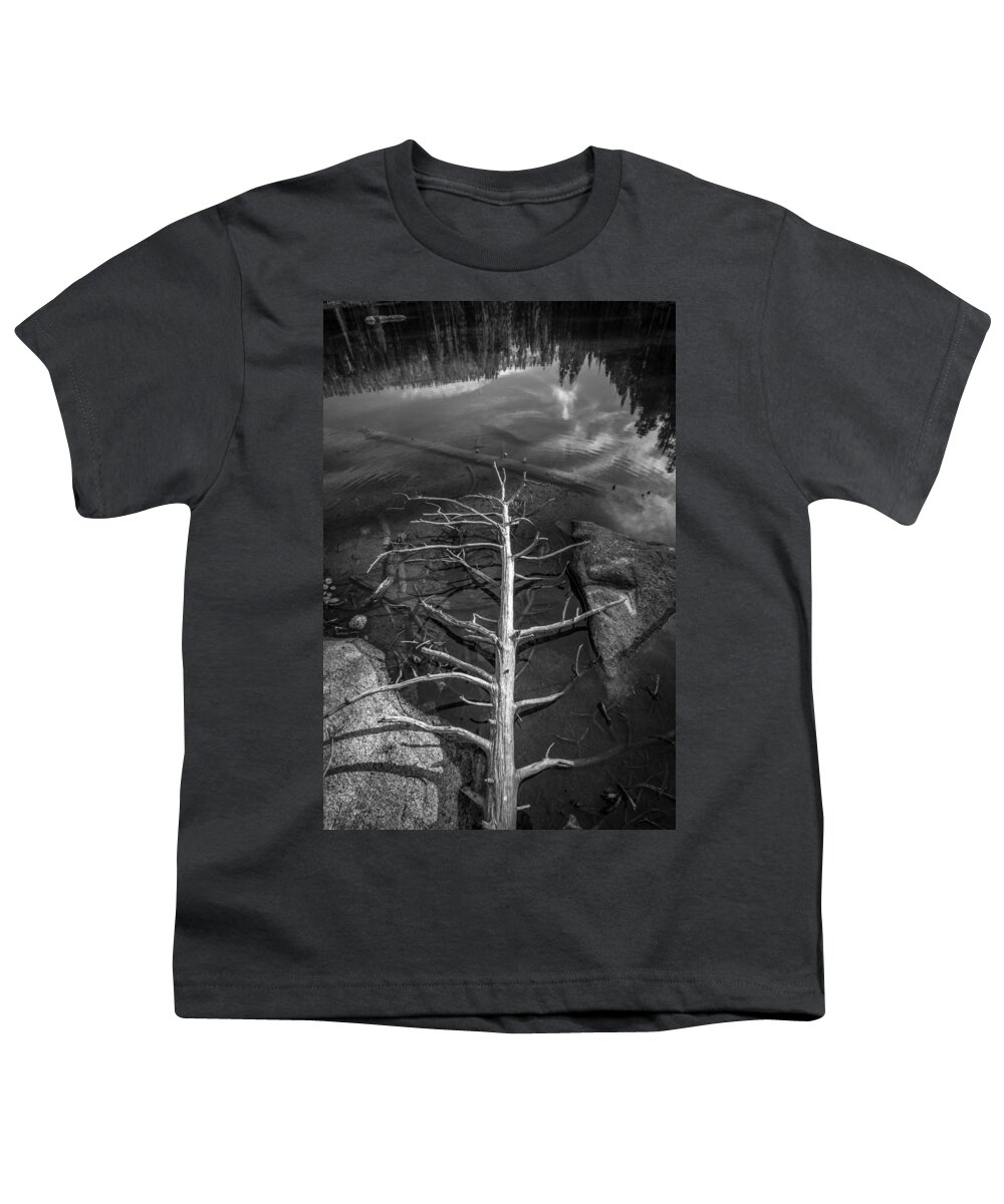 Black & White Youth T-Shirt featuring the photograph Skeleton by Peter Tellone