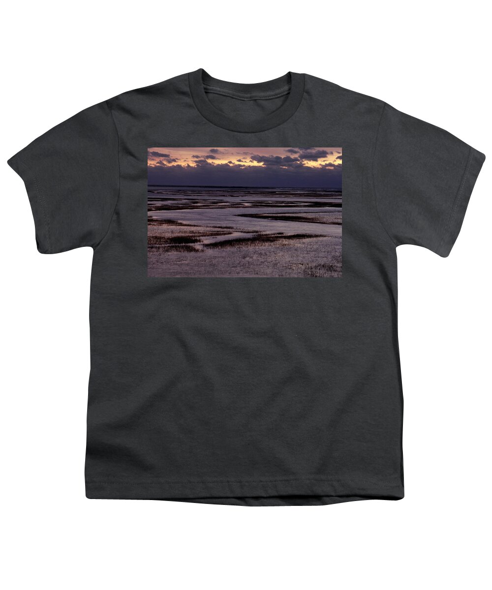 North Inlet Youth T-Shirt featuring the photograph South Carolina Marsh At Sunrise by Larry Cameron