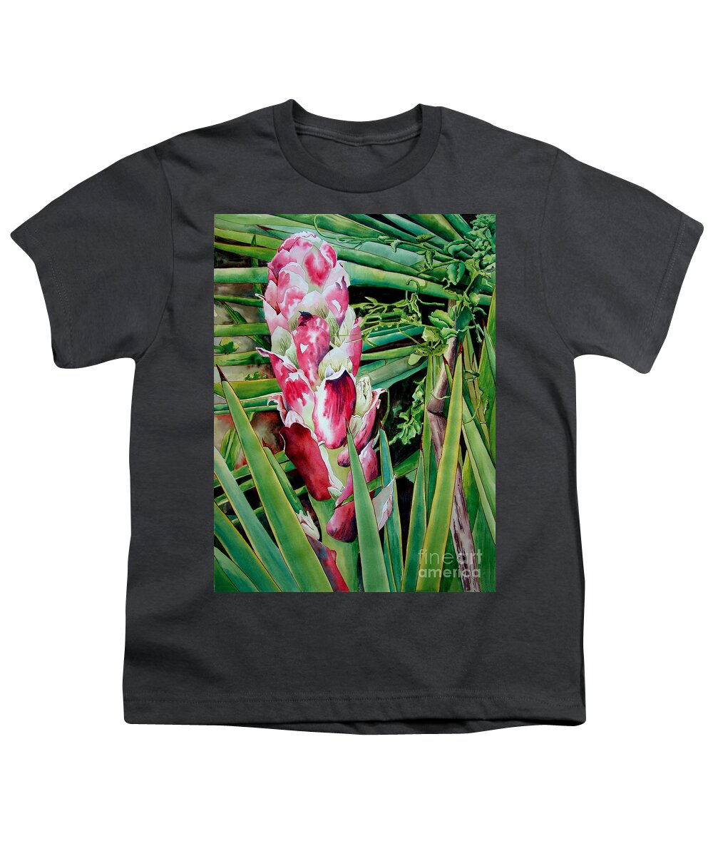 Floral Painting Youth T-Shirt featuring the painting Spanish Dagger III by Kandyce Waltensperger