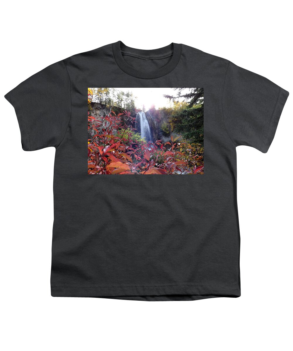 Landscape Youth T-Shirt featuring the photograph Spearfish Falls by Fiskr Larsen