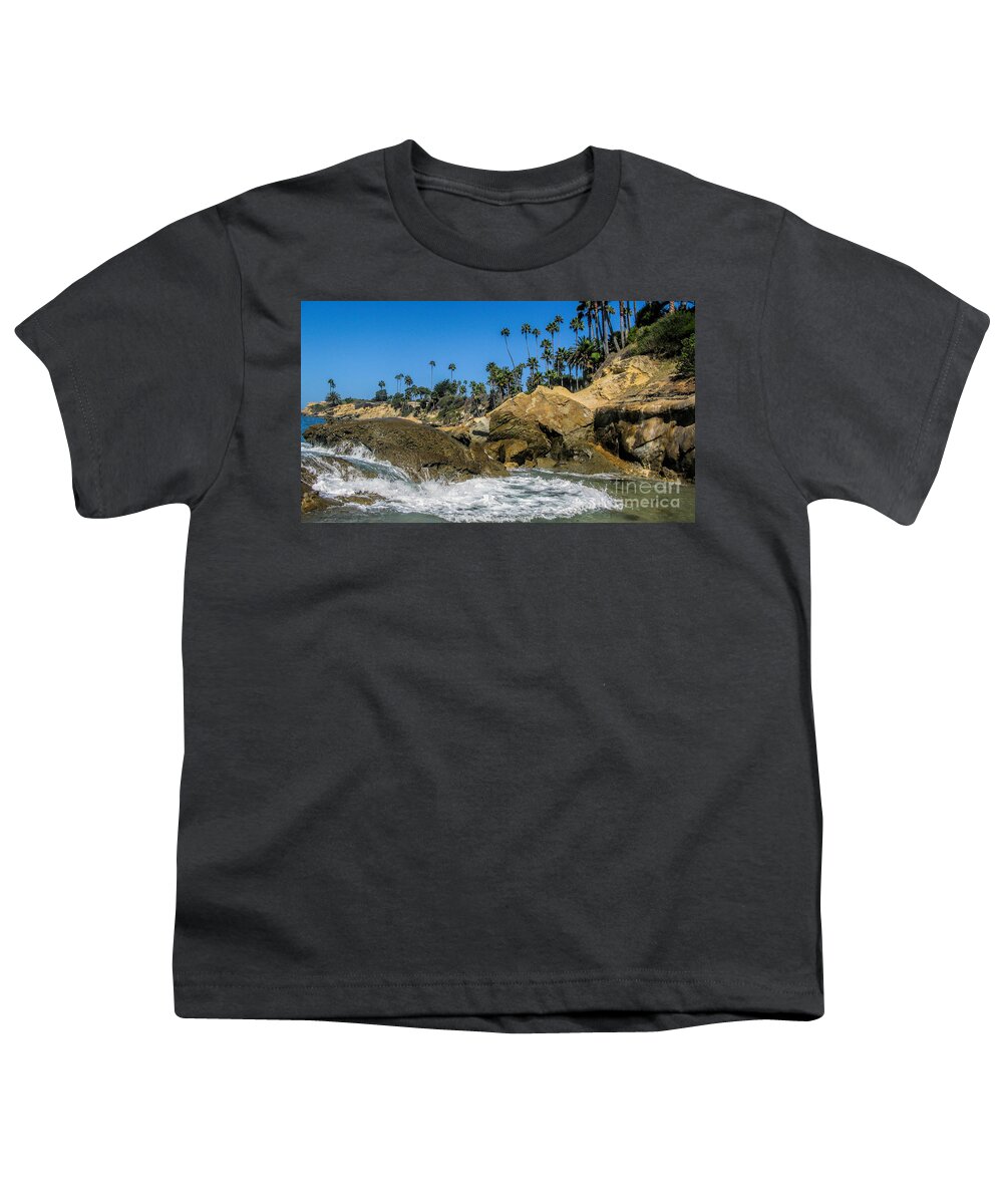 Beach Youth T-Shirt featuring the photograph Splash by Tammy Espino