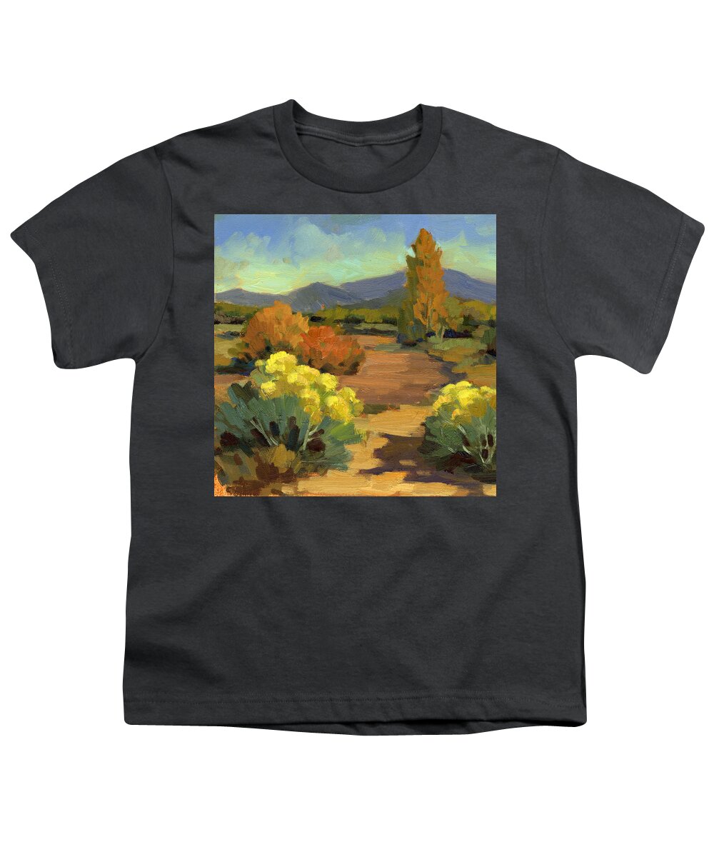 Spring Youth T-Shirt featuring the painting Spring in Santa Fe by Diane McClary