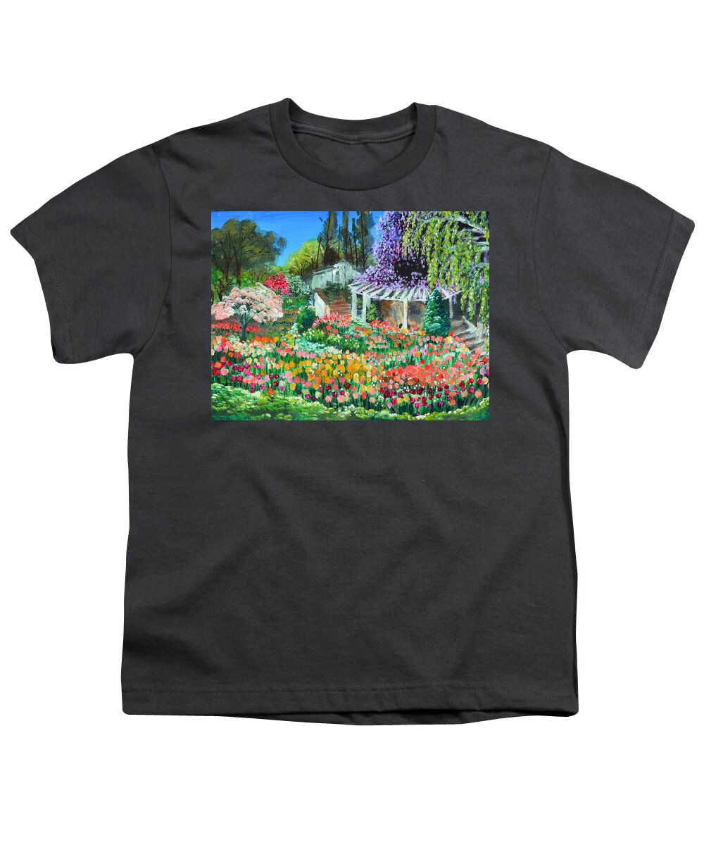 Crystal Hermitage Youth T-Shirt featuring the painting Spring Time At Ananda by Ashleigh Dyan Bayer