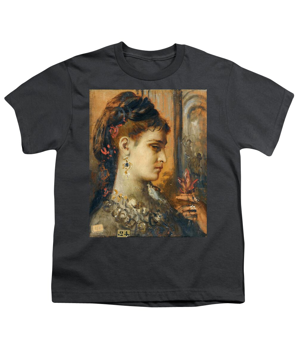 Gustave Moreau Youth T-Shirt featuring the painting Study for Salome with Beheading of John the Baptist by Gustave Moreau