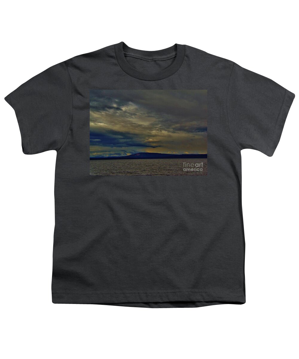 Sunset Youth T-Shirt featuring the photograph Sunset Lake Yellowstone by Larry Campbell